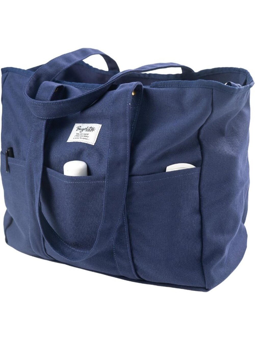Extra Large Canvas Utility Tote Bag for Women & Men - Zippered Work Bag